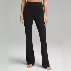 Lululemon reversible groove flare leg Black logo both on leg and back